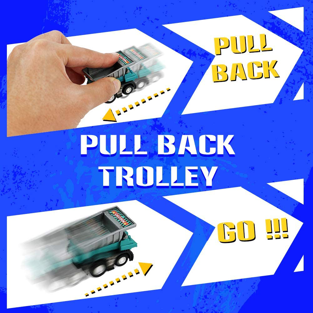 Kids Construction Mini Pull Back Vehicles (Color Random)