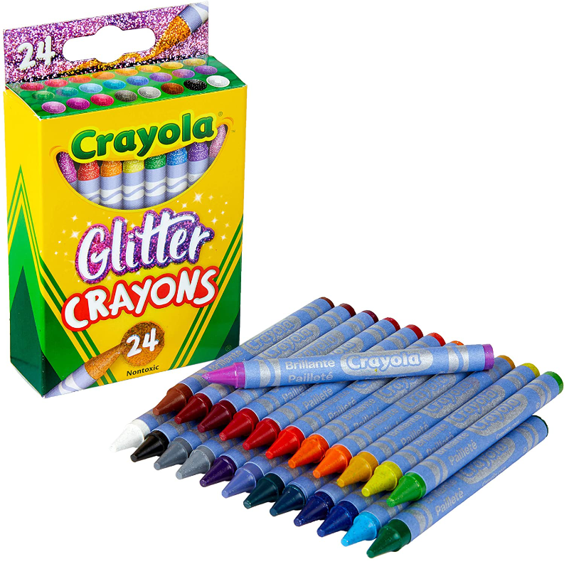 Crayola Glitter Crayons, Back To School Supplies, 24Count, Multi