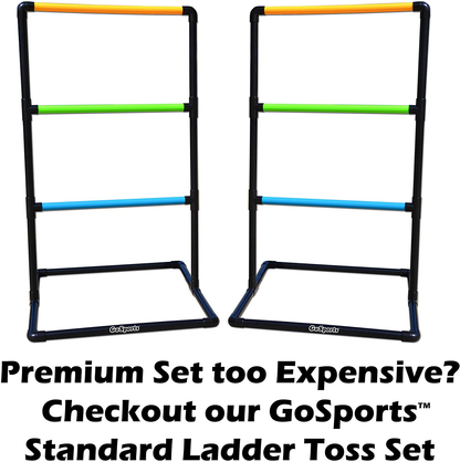 GoSports Premium Ladder Toss Outdoor Game Set with 6 Bolo Balls, Travel Carrying Case and Score Trackers - Choose Between Standard and Giant Size Sets