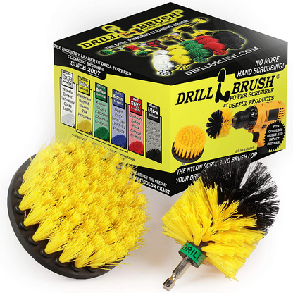 2 Piece BBQ Grill Brush Accessory Set For Power Drill