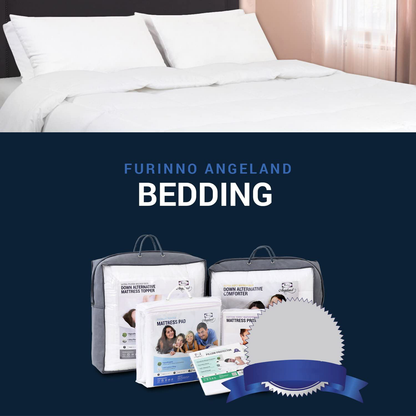 Furinno Angeland Quilted Mattress Pad, Twin, White