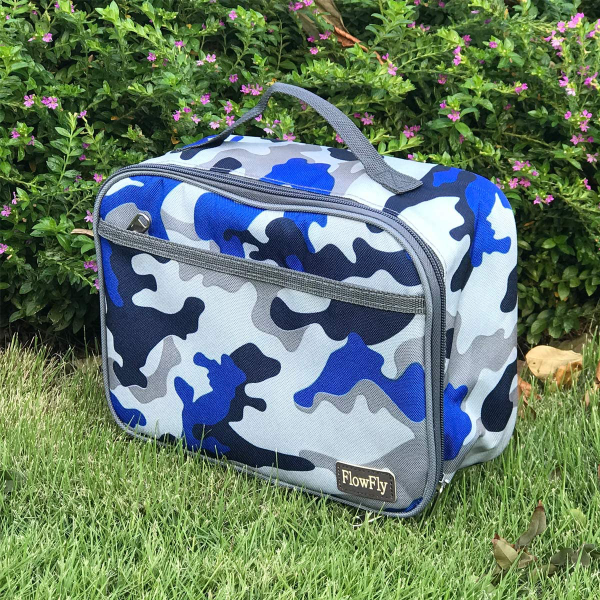 FlowFly Kids Lunch box Insulated Soft Bag Mini Cooler Back to School Thermal Meal Tote Kit for Boys,Girls,Women,Men, Dinosaur
