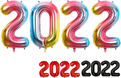 40 Inch Gold Large Number Balloons - Foil Mylar  Decorations