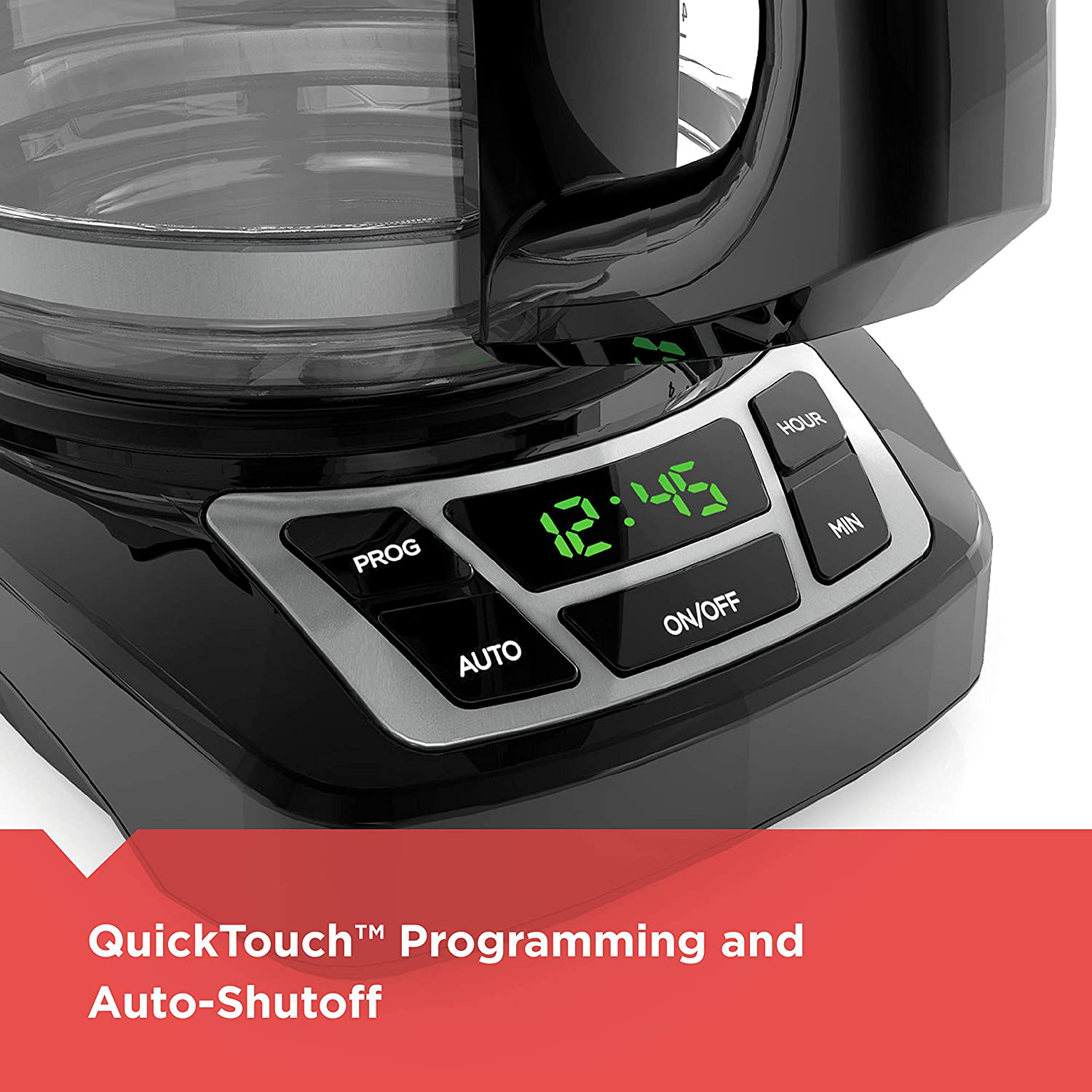 Black+Decker CM1160W-1 CM1160W 12-Cup Programmable Coffeemaker, White/Stainless Steel