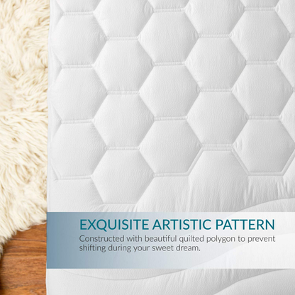 Bedsure Short Queen Mattress Pad Deep Pocket - Quilted Mattress Cover for Short Queen Bed PillowTop Mattress Protector, Fitted Sheet Mattress Cover, 60x75 inches, White