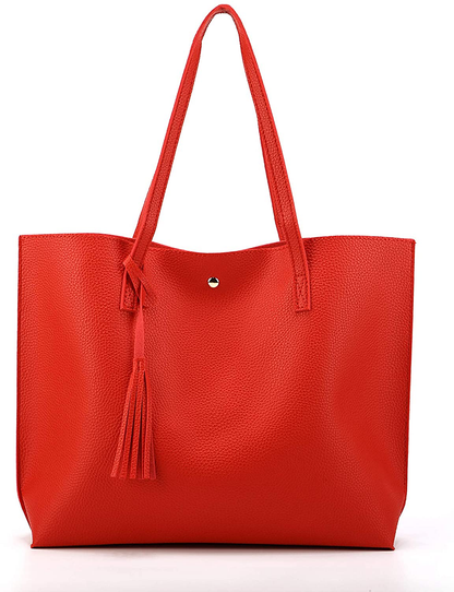 Women's Tote Bags Top Handle Satchel Handbags Faux Leather Tassel Shoulder Purse