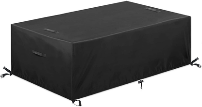 ESSORT Outdoor Furniture Cover Waterproof Patio Table Covers, 4-6 Seats Heavy Duty Windproof Square Garden Table Sofa Cover, UV-Resistan (83.5''x48.4''x29'')