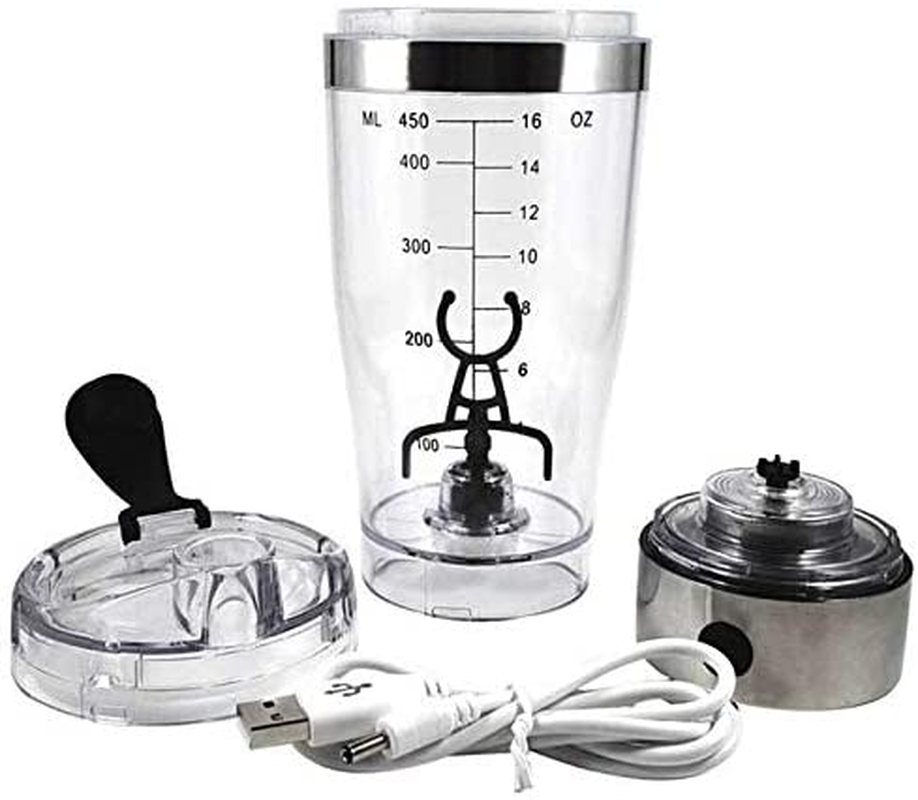 Portable Electric Protein Shaker Mixing Bottle 15oz 