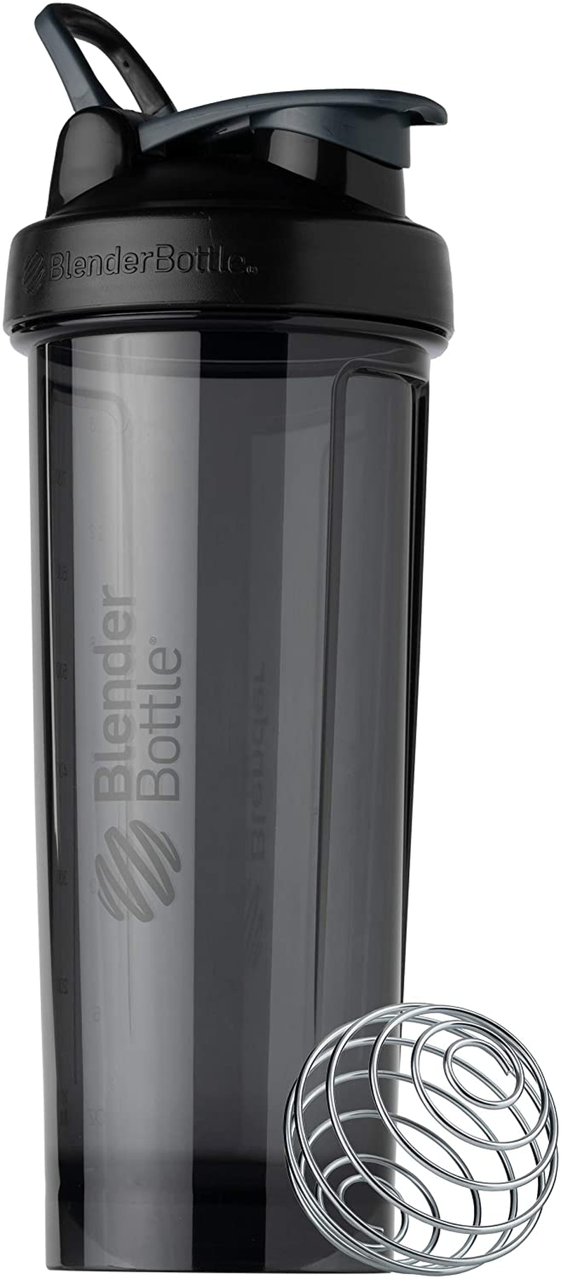 BlenderBottle Shaker Bottle Pro Series Perfect for Protein Shakes and Pre Workout, 24-Ounce, Black