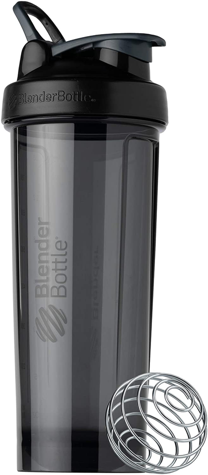 BlenderBottle Shaker Bottle Pro Series Perfect for Protein Shakes and Pre Workout, 24-Ounce, Black