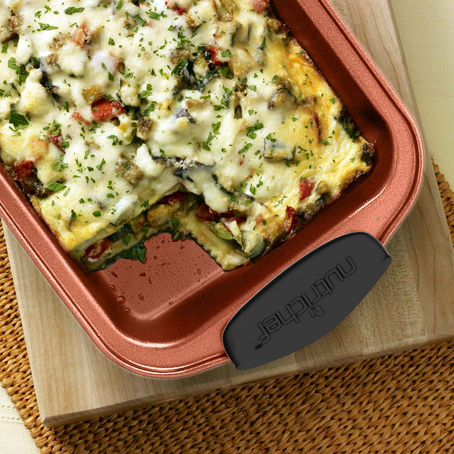 10-Piece Kitchen Oven Baking Pans - Deluxe Carbon Steel Bakeware Set with Stylish Non-stick Gray Coating Inside and Out, Dishwasher Safe & PFOA, PFOS, PTFE Free - NutriChef