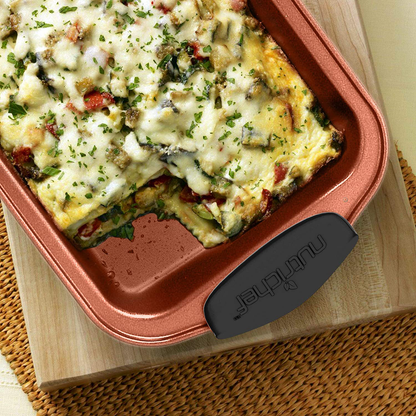 10-Piece Kitchen Oven Baking Pans - Deluxe Carbon Steel Bakeware Set with Stylish Non-stick Gray Coating Inside and Out, Dishwasher Safe & PFOA, PFOS, PTFE Free - NutriChef