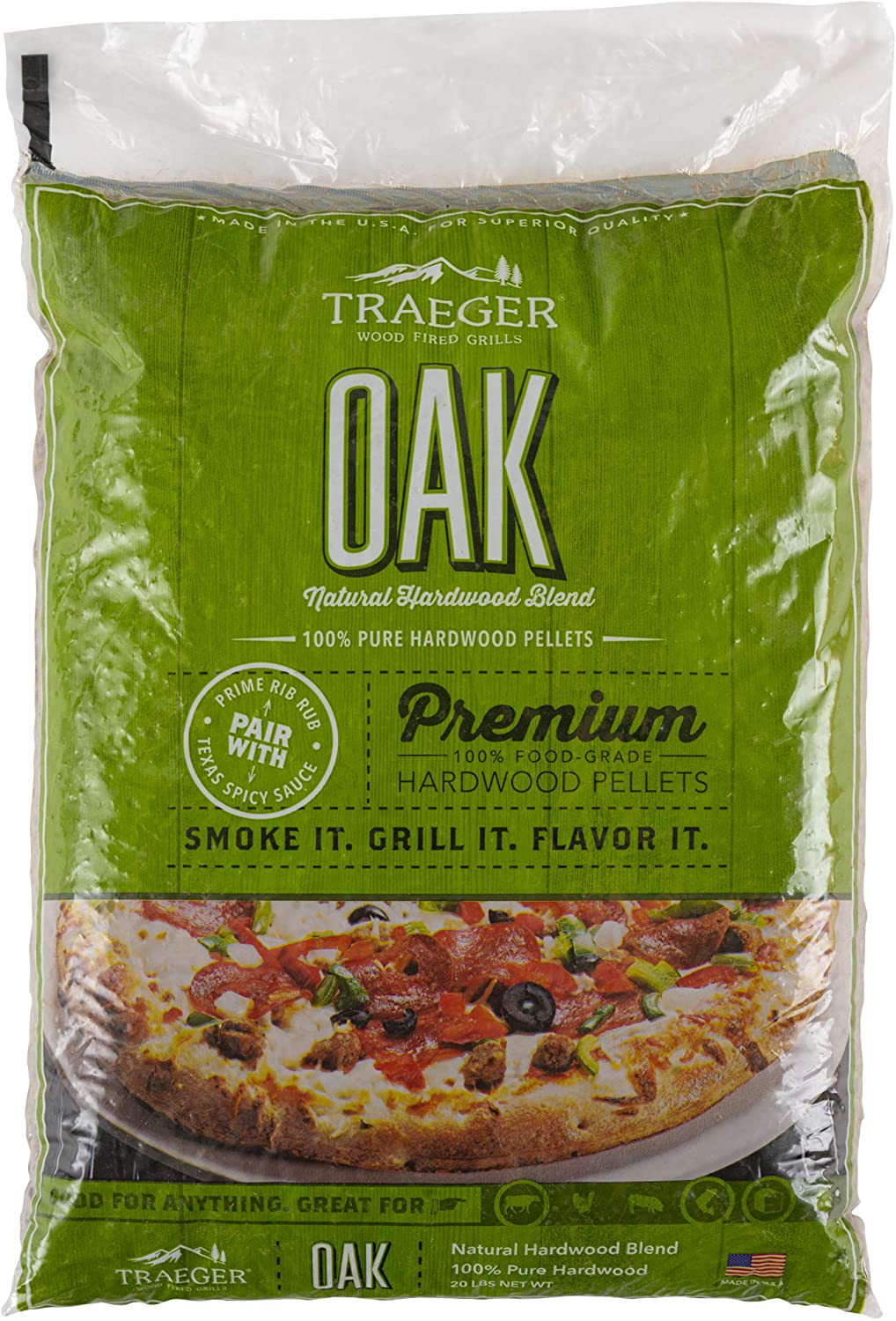 Traeger Grills PEL307 Alder 100% All-Natural Hardwood Pellets Grill, Smoke, Bake, Roast, Braise and BBQ, 20 lb. Bag