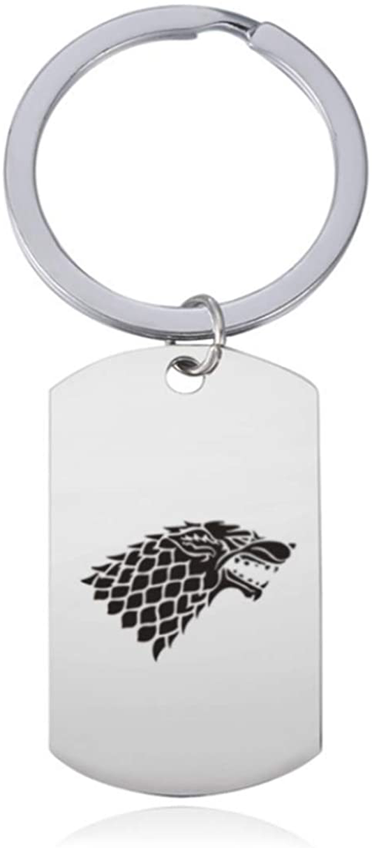 Stainless Steel Dog Tag Keychain Gifts for Men Women Teen Boy Girl Best Friends
