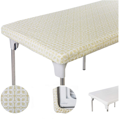 Waterproof Elastic Table Cover with Elastic Edge