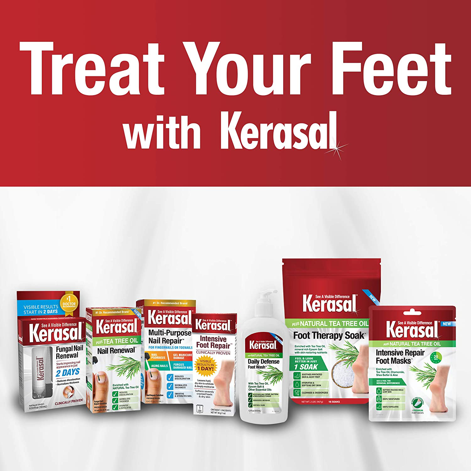 Kerasal Intensive Foot Repair, Skin Healing Ointment for Cracked Heels and Dry Feet, 1 Oz