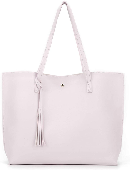 Women's Tote Bags Top Handle Satchel Handbags Faux Leather Tassel Shoulder Purse