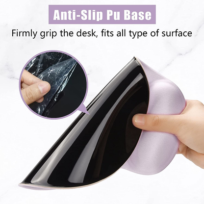 Hsurbtra Ergonomic Mouse Pad with Wrist Rest Support, Gel Mouse Pads with Non-Slip PU Base, Pain Relief Memory Foam Mousepad for Laptop PC, Cute Office Supplies Desk Decro Accessories Vanilla Purple