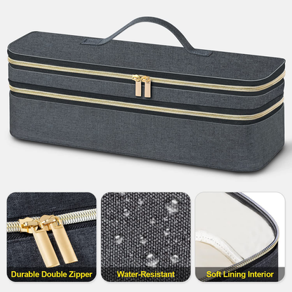 Travel Case for Revlon One Step Hair Dryer & Styler Volumizer, Blow Dryer Brush, Double-Layer Travel Storage Carrying Bag Compatible with Hot Tools Hot Air Brush & Styling Tools Accessories(Case Only)