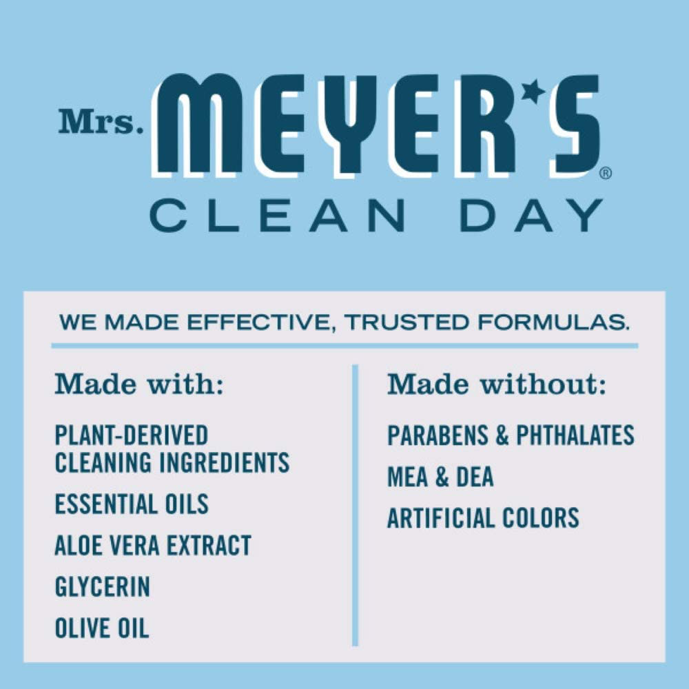 Mrs. Meyer's Clean Day Liquid Hand Soap, Cruelty Free and Biodegradable Hand Wash Formula Made with Essential Oils, Plum Berry Scent, 12.5 oz - Pack of 3