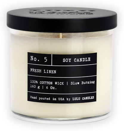 Lulu Candles | Fresh Linen | Luxury Scented Soy Jar Candle | Hand Poured in The USA | Highly Scented & Long Lasting - 2 Pack - 9 Oz. - NO LID