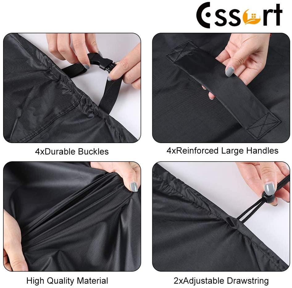 ESSORT Outdoor Furniture Cover Waterproof Patio Table Covers, 4-6 Seats Heavy Duty Windproof Square Garden Table Sofa Cover, UV-Resistan (83.5''x48.4''x29'')