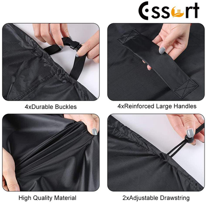 ESSORT Outdoor Furniture Cover Waterproof Patio Table Covers, 4-6 Seats Heavy Duty Windproof Square Garden Table Sofa Cover, UV-Resistan (83.5''x48.4''x29'')