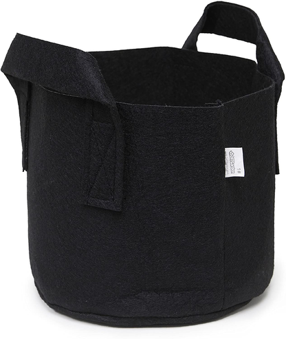 5-Pack Black Grow Bags Aeration Fabric Pots with Handles