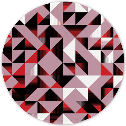 ITNRSIIET Mouse Pad, Colorful Geometric Pattern Design Round Mousepad. Customized Gaming Mousepads for Laptop and Computer. Cute Design Desk Accessories. Non-Slip, Stitched Edges, Waterproof