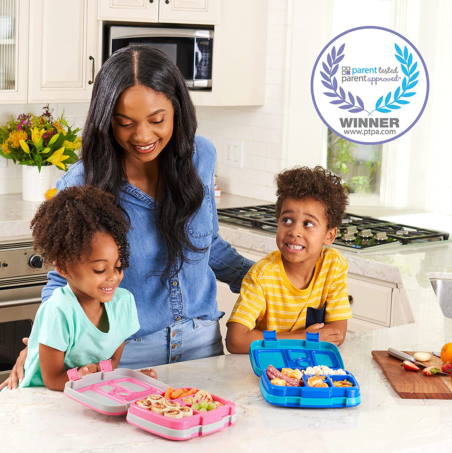 Bentgo Kids Prints Leak-Proof, 5-Compartment Bento-Style Kids Lunch Box - Ideal Portion Sizes for Ages 3 to 7 - BPA-Free, Dishwasher Safe, Food-Safe Materials (Sports)
