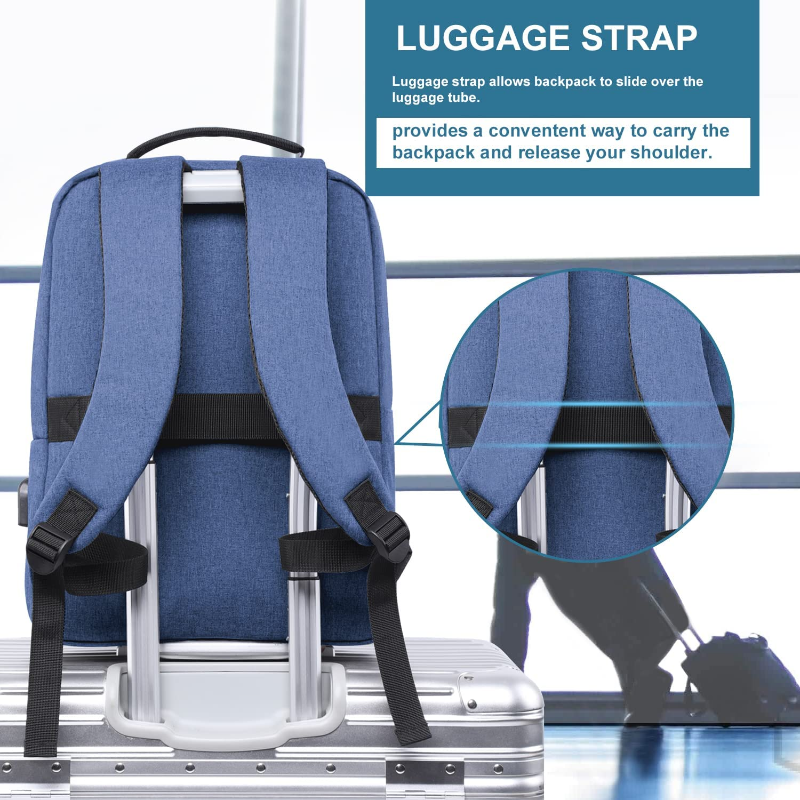 Laptop Backpack 15.6 Inch, Business Slim Durable Travel Water Resistant with USB Charging Port