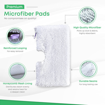 Mop Pads Compatible with Shark Steam Pocket Mop Professional Fit Series S3500 S2901 S2902 S3455K S3501 S3550 S3601 S3801 S3901 S4601 S4701 SE450 - Replacement Microfiber Cloth Head Covers 4 Pack