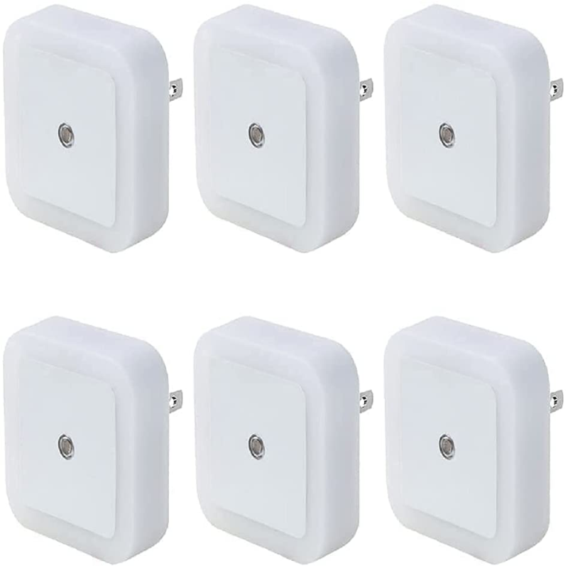 6 Pack LED Night Lights - Super Smart Dusk to Dawn Sensor