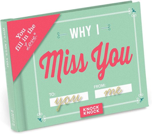 Knock Knock Why I Miss You Fill in the Love Book Fill-in-the-Blank Gift Journal, 4.5 x 3.25-inches