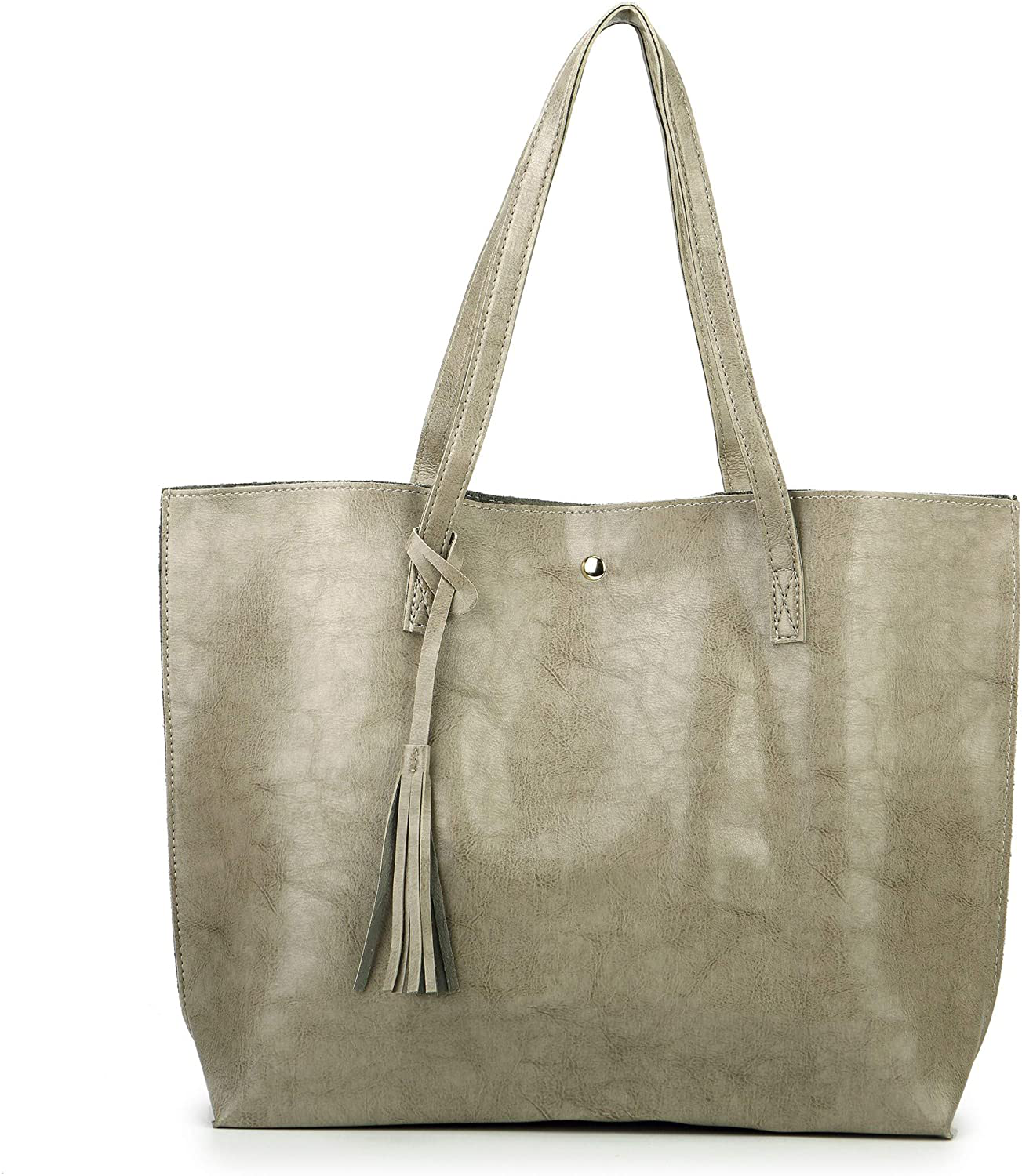Women's Tote Bags Top Handle Satchel Handbags Faux Leather Tassel Shoulder Purse