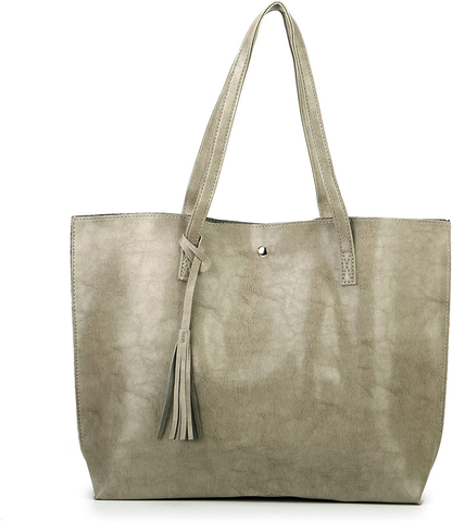 Women's Tote Bags Top Handle Satchel Handbags Faux Leather Tassel Shoulder Purse