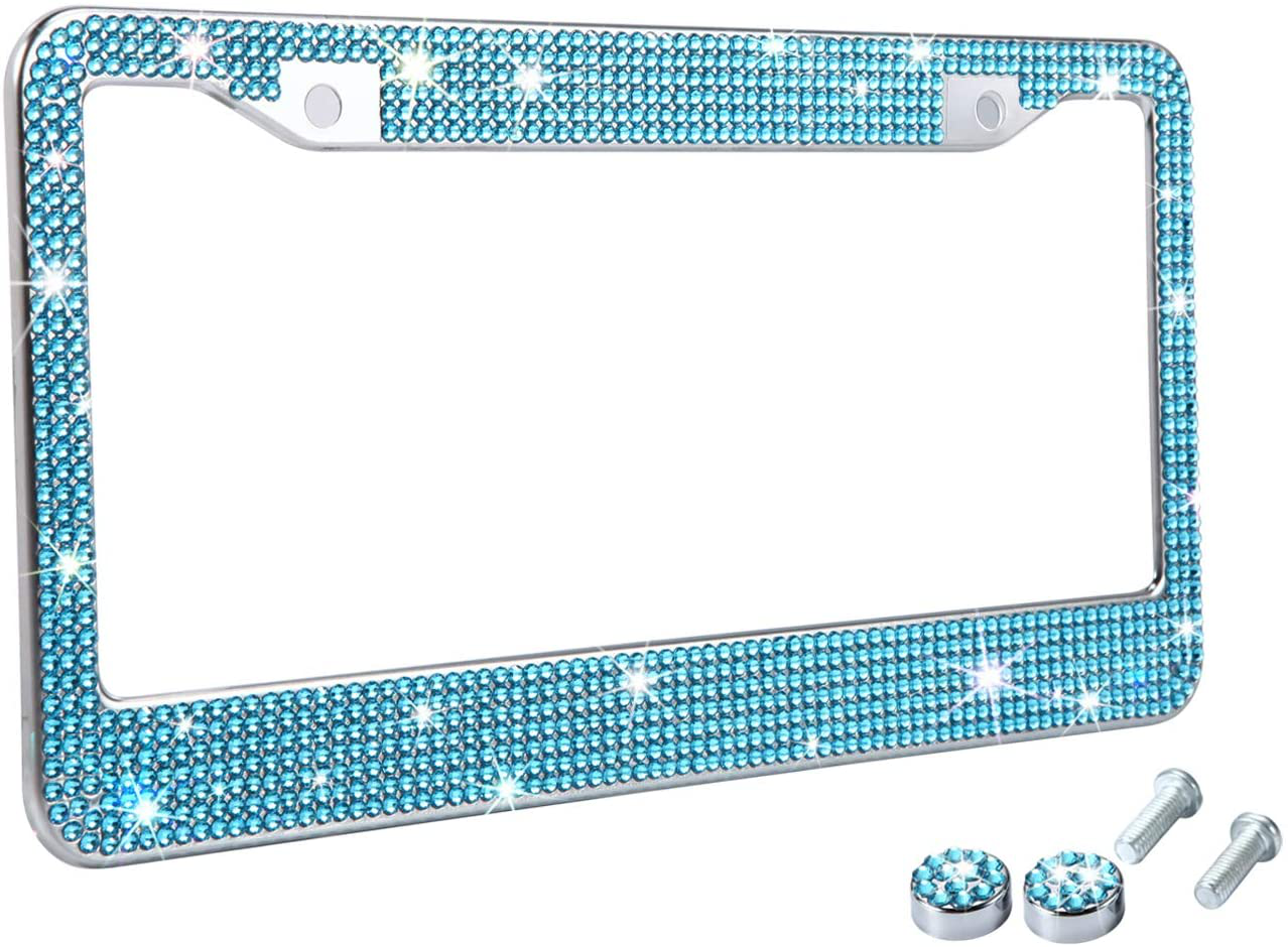 Multicolor Bling Rhinestone License Plate Frames