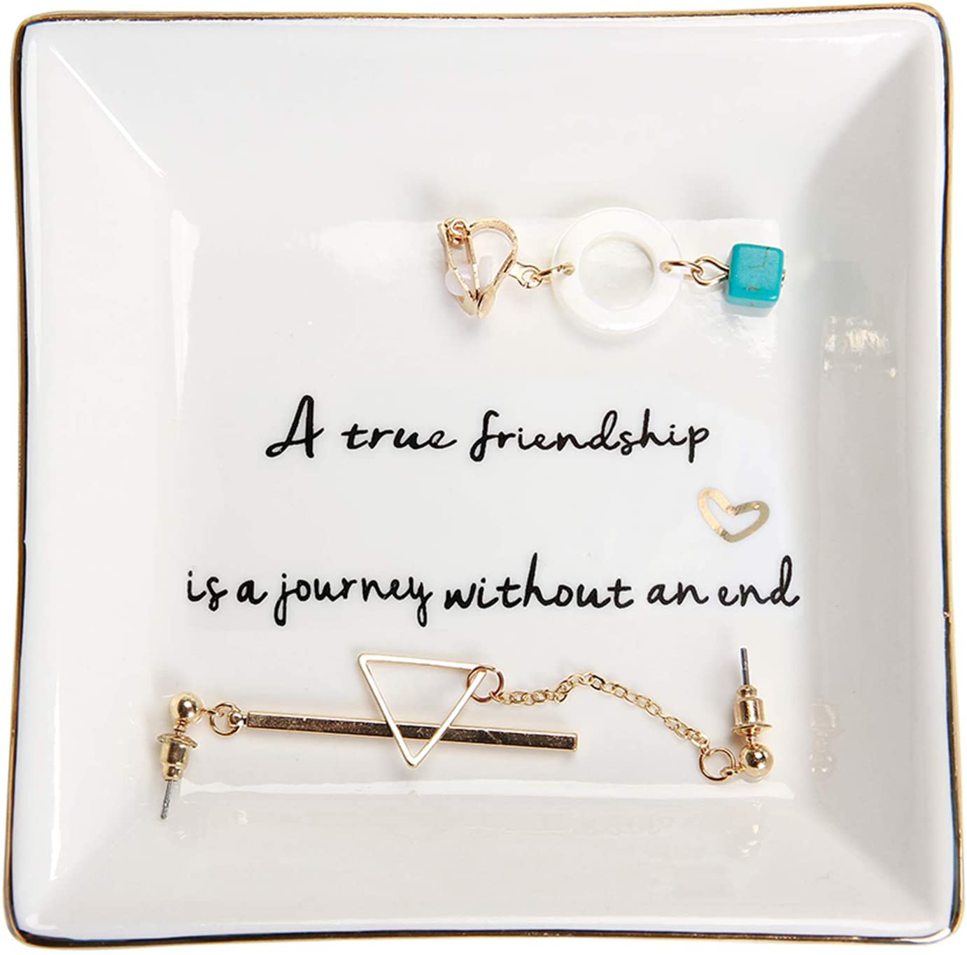 Mother Gifts From Daughter,Daughter Birthday Gift from Mother, Ring Trinket Dish-Mothers and Daughters Never Truly Apart, Maybe in Distance But Never in Heart