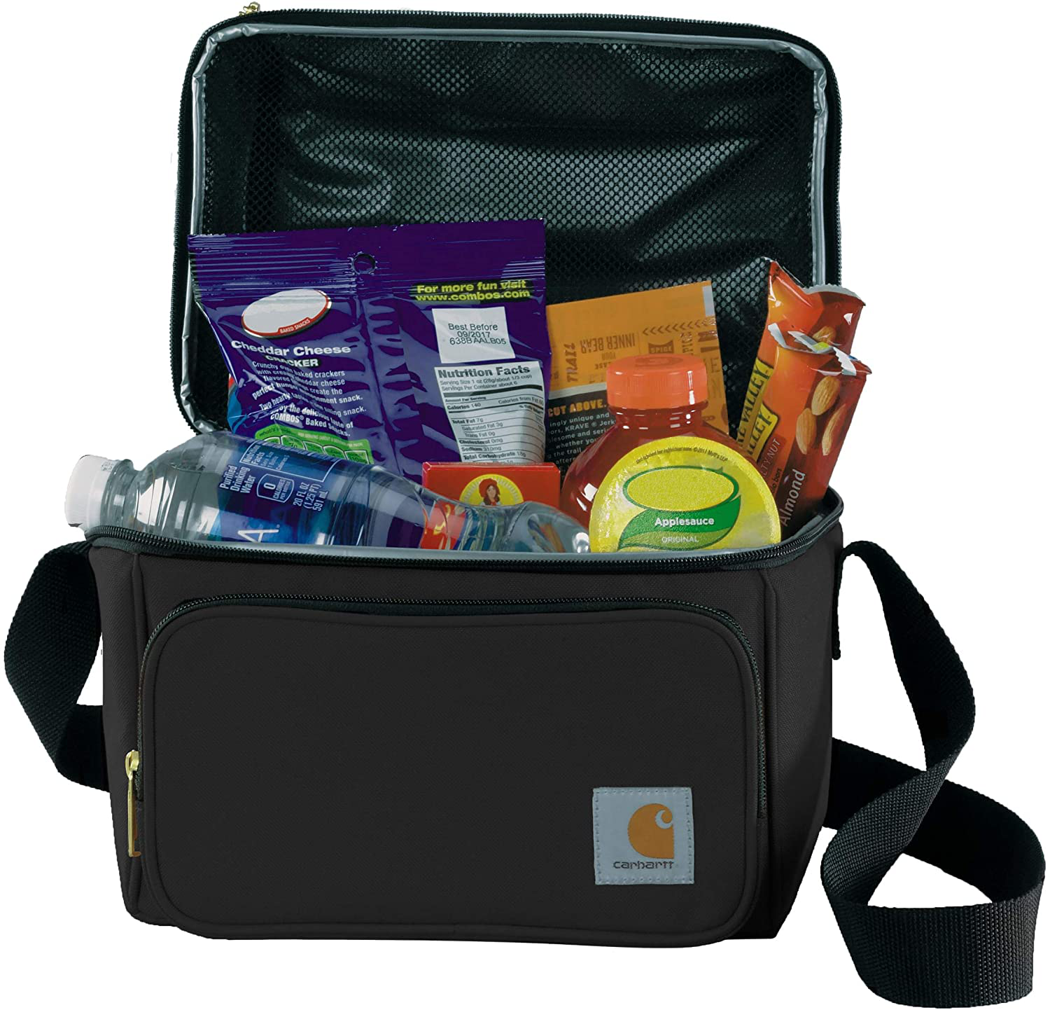 Carhartt Deluxe Dual Compartment Insulated Lunch Cooler Bag, Black