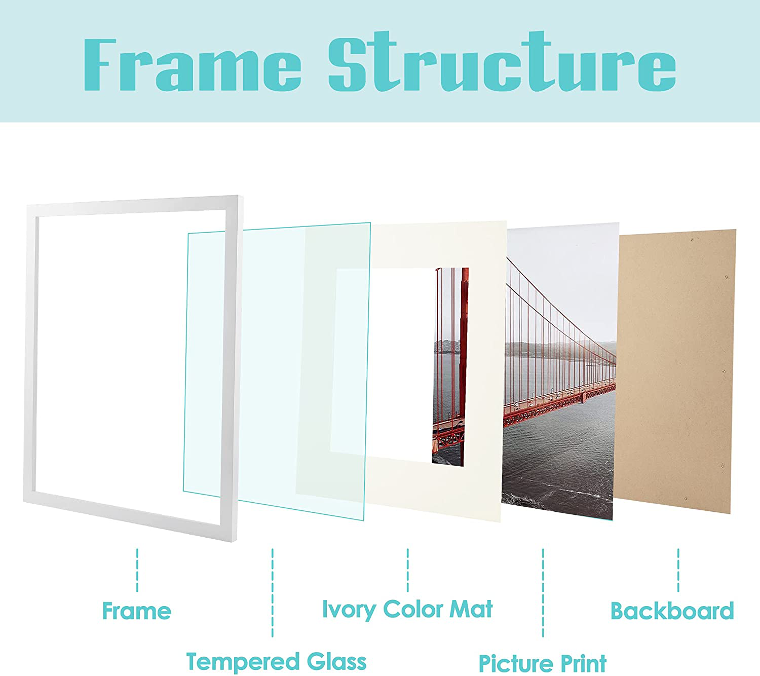 Frametory, 11x14 Picture Frame - Made to Display Pictures 8x10 with Mat or 11x14 Without Mat - Wide Molding - Pre-Installed Wall Mounting Hardware (White, 1 Pack)