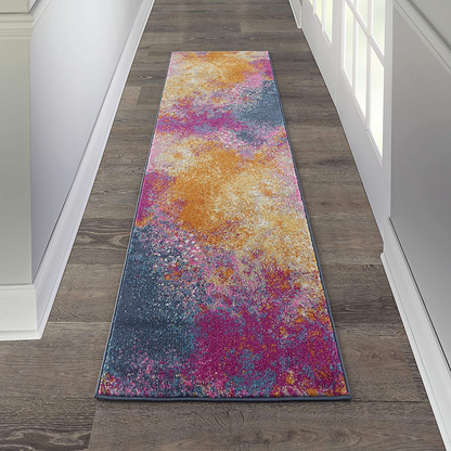Nourison Passion Bohemian Abstract Sunburst 1'10" x 6' Area Rug, (6' Runner)
