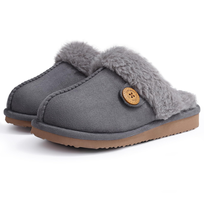 Woman's Fuzzy Slippers - Memory Foam