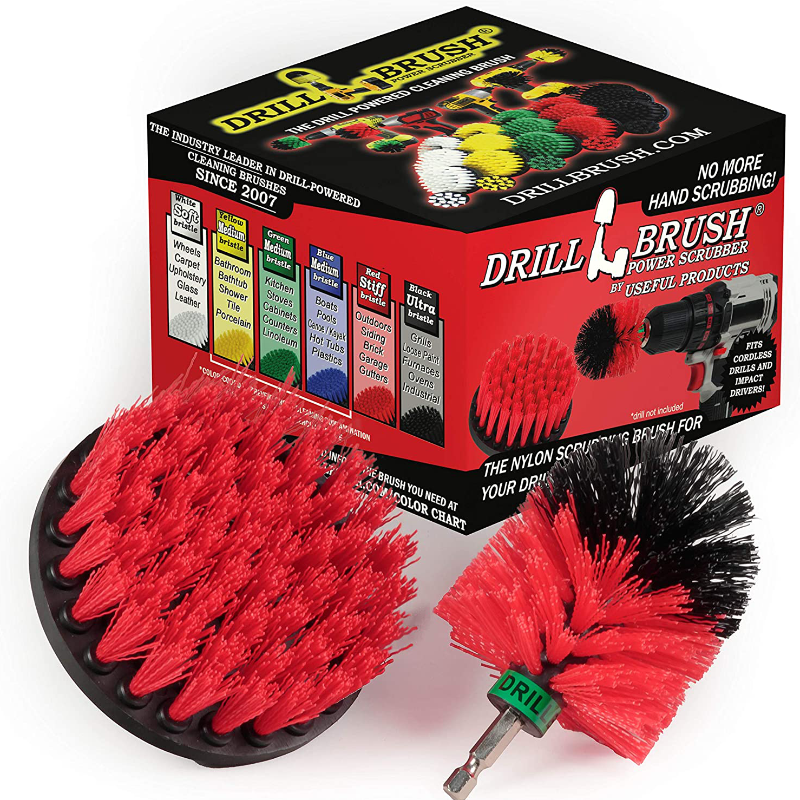 2 Piece BBQ Grill Brush Accessory Set For Power Drill