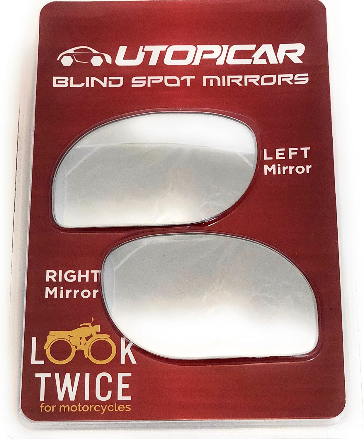 Blind Spot Mirrors Unique design Car Door mirrors | Mirror for blind side engineered by Utopicar for larger image and traffic safety