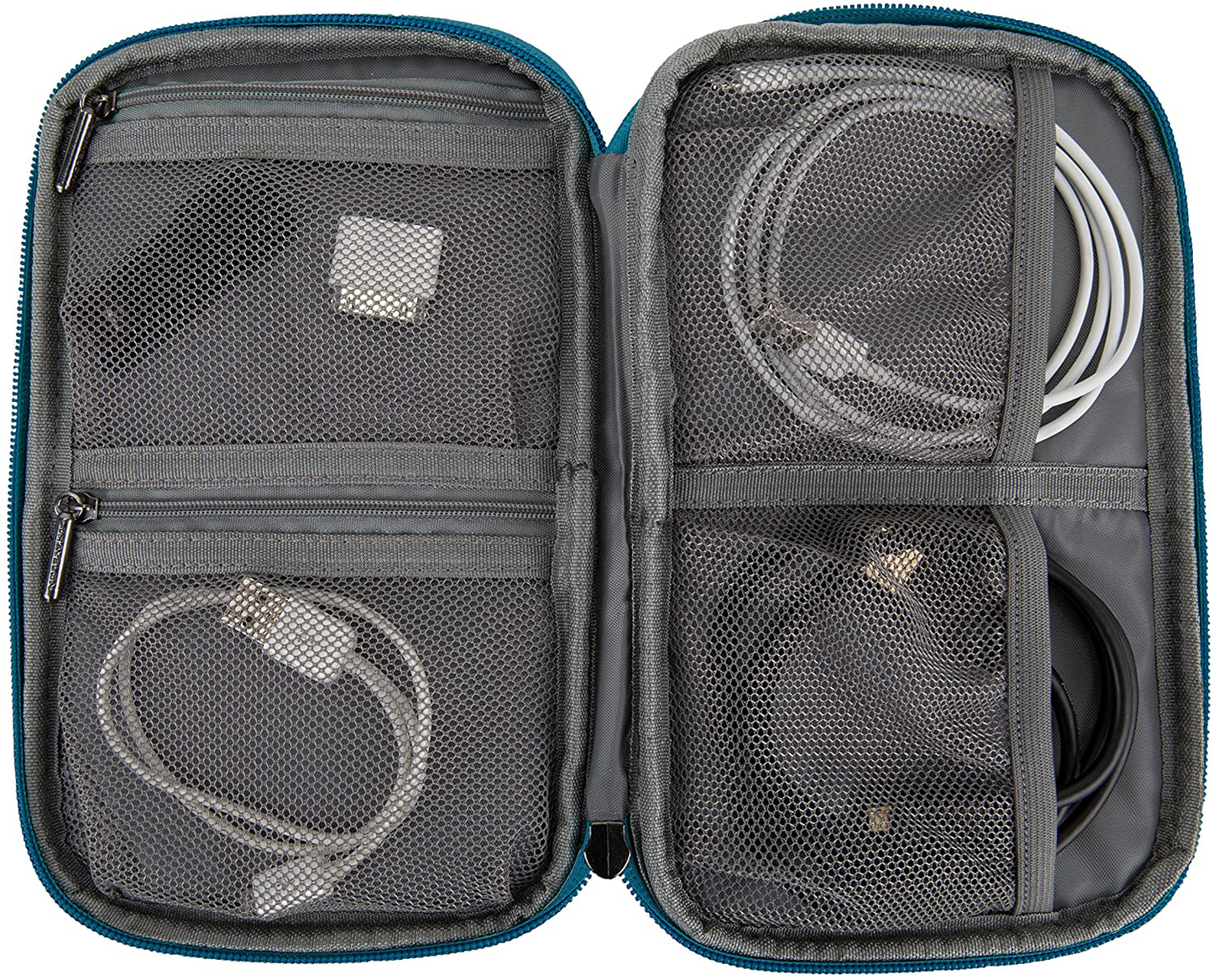 Travelon World Travel Essentials Tech Organizer, Peacock Teal, One Size