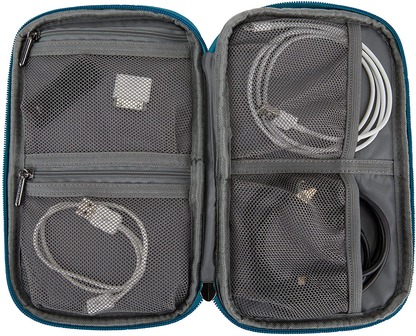 Travelon World Travel Essentials Tech Organizer, Peacock Teal, One Size