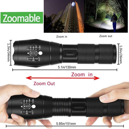 3 Pack Super Bright Flashlights High Lumens LED Flashlight with Zoomable Beam - 5 Modes