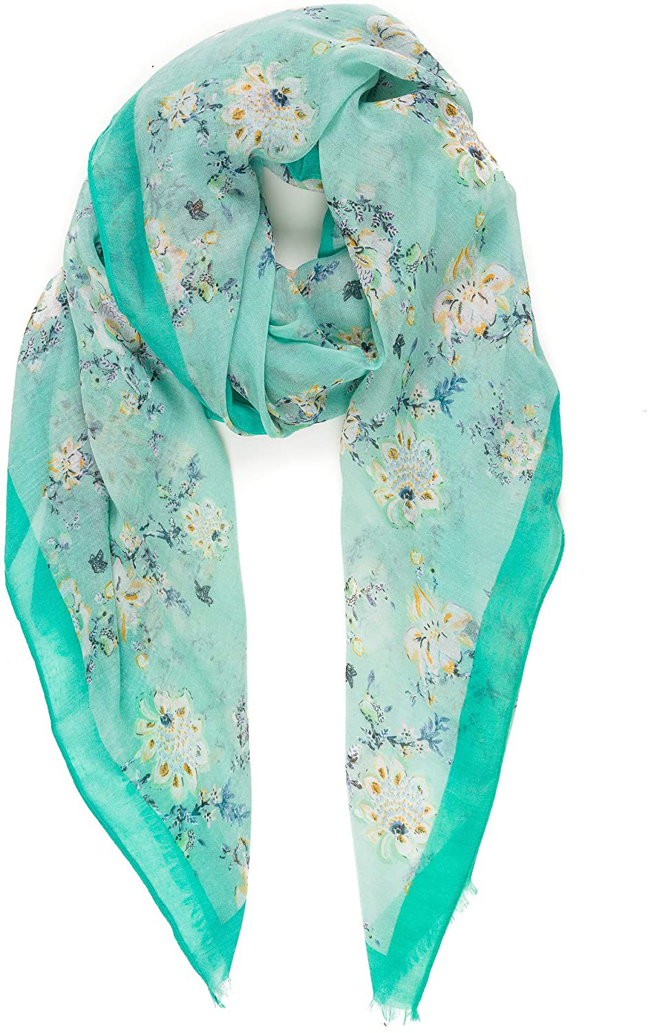 Scarf for Women Lightweight Floral Flower Scarves for Fall Winter Shawl Wrap