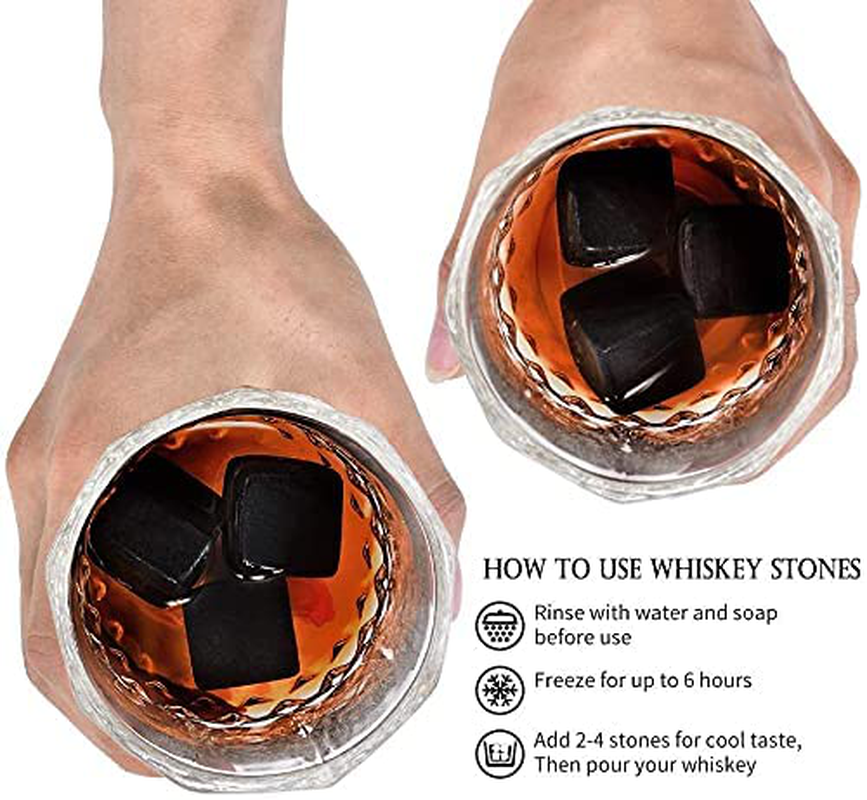 Birthday Gifts for Men Women, Whiskey Stones Set, Unique Anniversary Wedding Retirement Gift Ideas for Couple Dad Husband Boyfriend Him Grandpa, Man Cave Gifts Cool Gadgets for Alcohol Scotch Bourbon