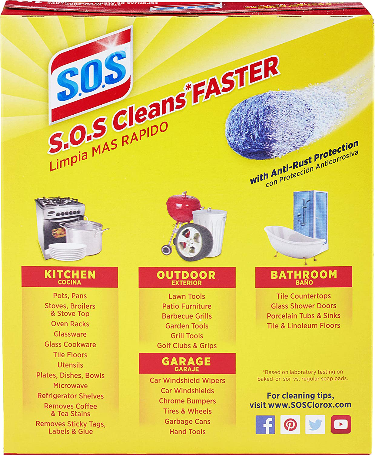 S.O.S-10002 , Steel Wool Soap Pads, 10 Ct